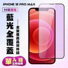 【IPhone 12 PRO MAX】 高清藍光保護貼保護膜 5D黑框藍光全覆蓋 鋼化玻璃膜 9H