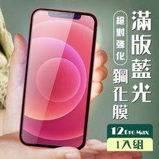 【IPhone 12 PRO MAX】 加硬加厚版 5D高清藍光 保護貼 保護膜 黑框藍光全覆蓋