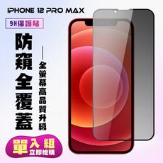 【IPhone 12 PRO MAX】 高清防窺保護貼保護膜 5D黑框防窺全覆蓋 鋼化玻璃膜 9H