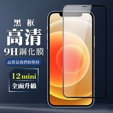 【IPhone 12 MINI】 保護膜 玻璃貼 手機保護貼膜 手機貼 鋼化模 保護貼  黑框透明