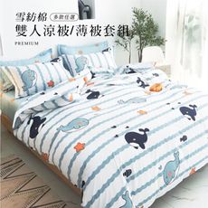 Artis 雪紡棉 雙人涼被/薄被套一件組