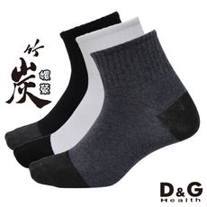 D&G 1/2竹炭男學生襪-D331 (男襪/短襪/運動襪)