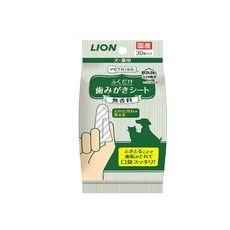 日本LION獅王PETKISS 毛小孩齒垢清潔紙巾30枚(貓、犬皆適用)