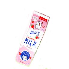 卡通牛奶盒筆袋鉛筆盒 粉紅