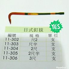 NO 五金百貨 日式釘拔 板模釘拔 - 尺半