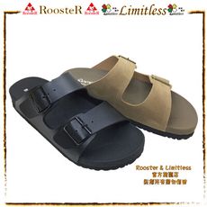 ROOSTER公雞 經典基本款二條式扣帶休閒拖鞋精緻手工鞋拖鞋男生拖鞋 A2353