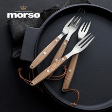 【丹麥Morsø】皇家橡木柄不鏽鋼餐叉2件組