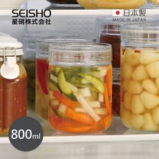 【日本星硝SEISHO】日製深型寬口徑清透玻璃儲物罐-800ml