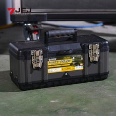 【日本JEJ】TK-390黑武士鋼製雙層分隔式手提工具箱(39x18.5x17cm)