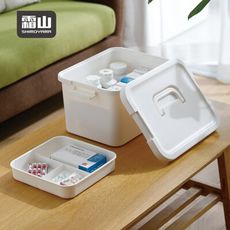【日本霜山】手提式雙層保健/急救藥箱(不內含急救用品) (大容量/加大型)