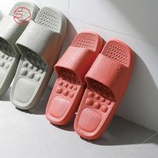 【日本霜山】女款環保EVA輕量無臭防滑拖鞋(穴位按摩/室內/室外/浴室)-2色