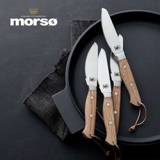 【丹麥Morsø】皇家橡木柄不鏽鋼餐刀2件組