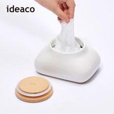 【日本 ideaco】原木陶瓷濕紙巾收納盒(適用濕紙巾隨身包20抽)