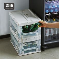 【日本霜山】工業風耐重摺疊置物收納箱-19L-2色可選