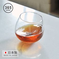 【日本365methods】日製晚酌微醺搖曳玻璃杯-320ml  (不倒翁杯)