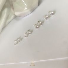 冰晶石｜圓珠鎖針耳環『4mm』CADIS