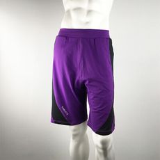 【NAMASTE】Hulk 拼接運動短褲 - 墨紫/黑