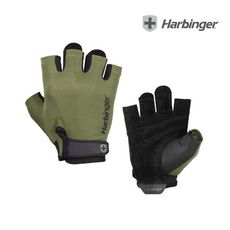 【總代理公司貨】Harbinger Power Gloves 2.0 重訓/健身用專業手套-綠