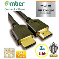 amber【PREMIUM HDMI 2.0b認證】極品優質高速HDMI 4K影音傳輸線-3M