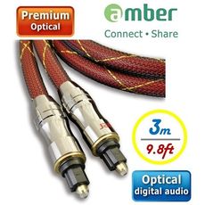 amber PREMIUM S/PDIF Toslink對Toslink光纖數位音訊傳輸線-3M