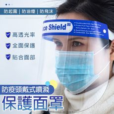 防疫頭戴式噴濺保護面罩