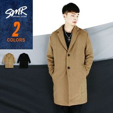『SMR』韓風剪裁毛料大衣-2色任選《9999693》