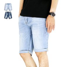牛仔短褲-潑漆微破牛仔短褲-清爽陽光型男款《004HB029》共2色『RFD』