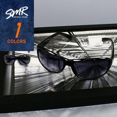 『SMR』方型全黑墨鏡-混色《707018》