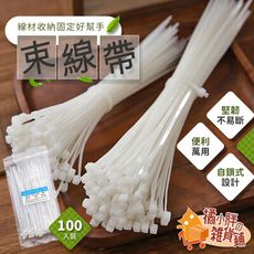 自鎖式束線帶100入 整理紮帶 多功能束帶 尼龍束線帶 紮線帶 束線帶 捆綁整線