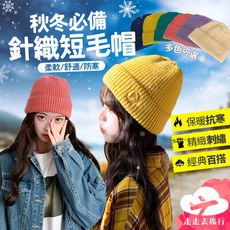 針織毛線帽 短毛帽 毛線帽 毛帽 針織帽 瓜皮帽 冬帽 套頭帽 保暖帽