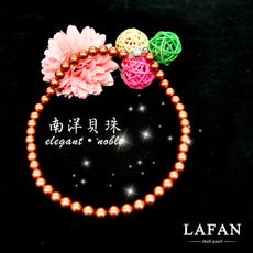 【LAFAN】天然珍珠氣質項鍊8MM(焦糖金)