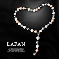 【LAFAN】天然珍珠氣質項鍊10MM(雜誌介紹款-彩貝珠)