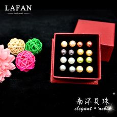 【Lafan】天然彩珠氣質耳環(8件組)