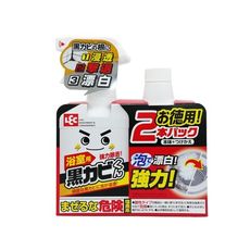 (1+1超值組)日本LEC-黑霉君浴室除霉防霉鹼性漂白泡沫清潔劑400ml噴霧瓶+400m補充瓶