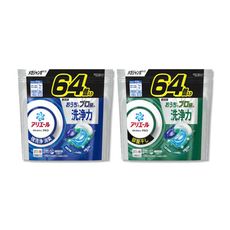 日本P&G-Ariel PRO級酵素強洗淨力去污消臭洗衣凝膠球64顆/袋