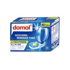 德國Domol-洗碗機專用12效合1黃金心碗盤清潔錠40入/盒(各款洗碗機皆適用)