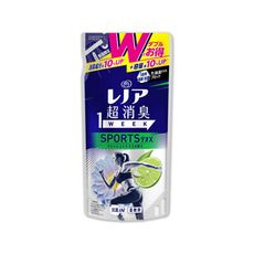 日本P&G Lenor蘭諾-SPORTS衣物1Week超消臭香氛柔軟精補充包檸檬香440ml/深藍袋