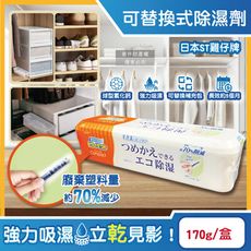 日本ST雞仔牌-防潮脫臭可替換式家庭用除濕劑170g/盒-橘標(吸濕量350ml)