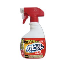 日本第一石鹼-浴廁免刷洗強效除霉去污除垢鹼性濃密泡沫噴霧清潔劑400ml/紅瓶