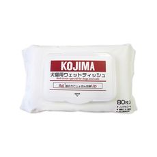 日本KOJIMA-寵物專用Ag銀離子蘆薈植萃保濕消臭濕紙巾80入/袋
