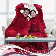 ★促銷★棉花田【樂邁】超細纖維創意雙人袖毯-2色可選(280X180cm)