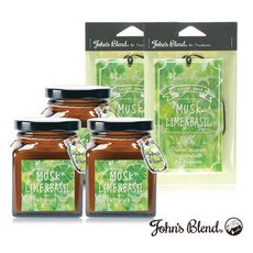 【日本John's Blend】室內香氛組合(擴香膏*3+掛片*2)