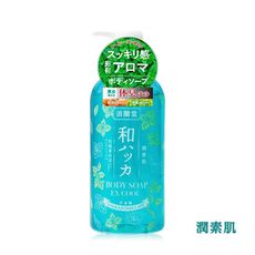 【潤素肌】薄荷涼感沐浴乳480mL(清涼舒爽/薄荷精油/日本製/消除異味與汗水油質)