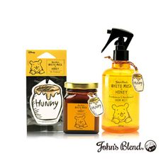 【日本John's Blend】小熊維尼香氛套組(擴香膏135g+噴霧280ml+掛片)