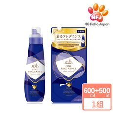 【日本FaFa】香水系列抗菌防臭柔軟精600ml+補充包500ml(麝香/花香/小蒼蘭)