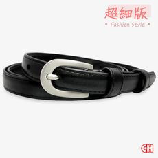 【CH-BELT 銓丞皮帶】神秘黑 流行百搭超細版女生皮帶腰帶(黑)