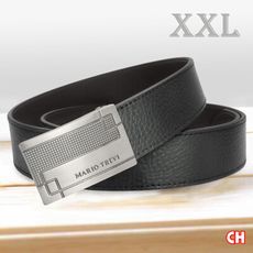 【CH-BELT 銓丞皮帶】加長皮帶 加大加長尺碼 男紳士扣皮帶腰帶(黑XXL)