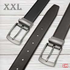 【CH-BELT 銓丞皮帶】男加長皮帶 加大腰XXL 針扣夾座 男休閒皮帶(黑/咖XXL)