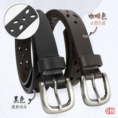 【CH-BELT 銓丞皮帶】流行細版女帶 蝴蝶縷空 百搭女生皮帶腰帶(黑/咖)