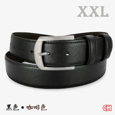 【CH-BELT 銓丞皮帶】XXL加長大尺碼 中性休閒 男皮帶腰帶(黑/咖XXL)